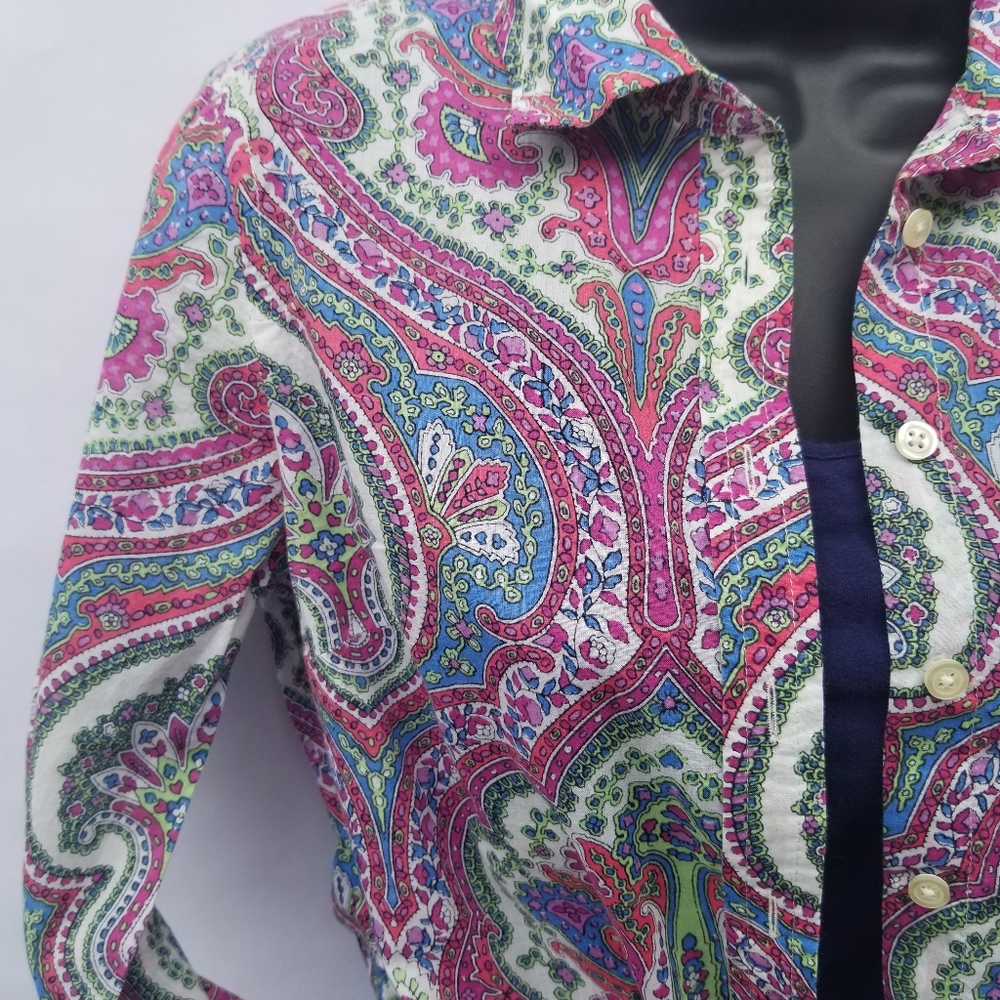 Talbolts| Peitite| Paisley Print| Button Up Shirt